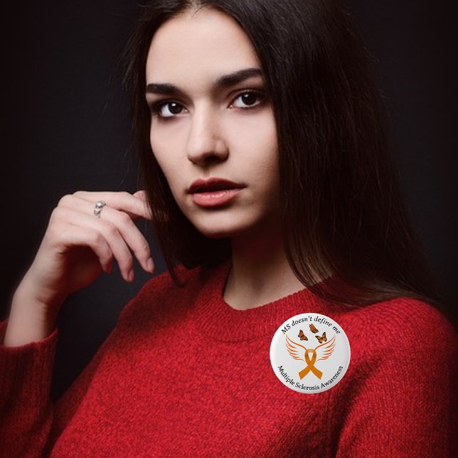 botón MS de mariposas de ángel de cinta de naranja (Subido por el creador)