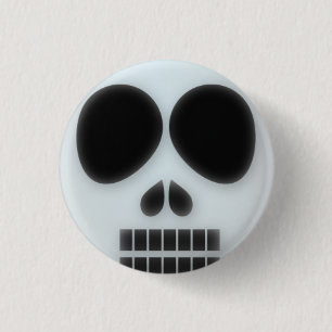Botón muerto de Halloween del cráneo