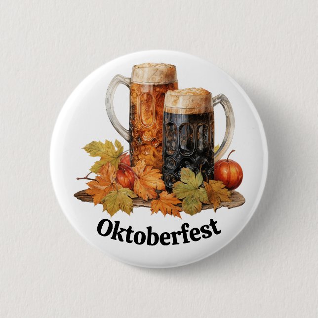 botón Mugs de cerveza Oktoberfest (Anverso)