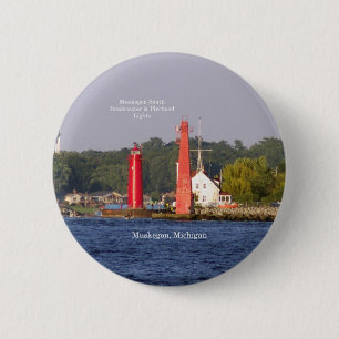 botón Muskegon Entrance Lights