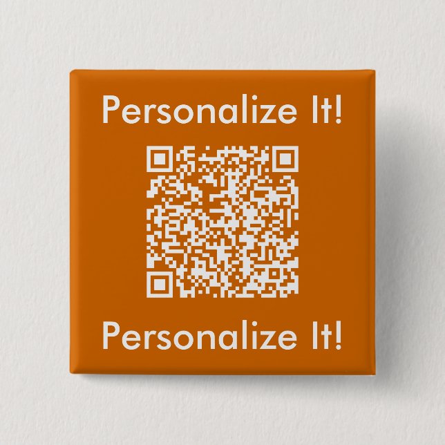 botón Naranja de código QR del personalizado (Anverso)