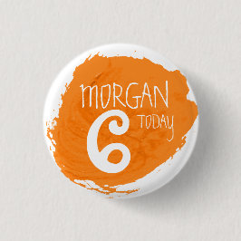 botón naranja del nombre de la edad de la pintura 