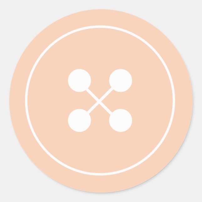 botón naranja Pegatina de Baby Shower Favor (Anverso)