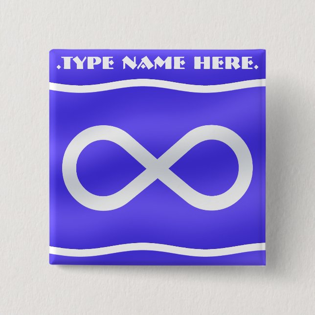 Botón nativo de la bandera de Metis del arte del (Anverso)