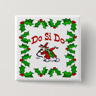 botón Navidades de baile cuadrado