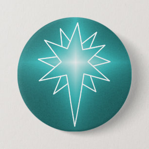botón Navidades de estrella del norte, Verde azula