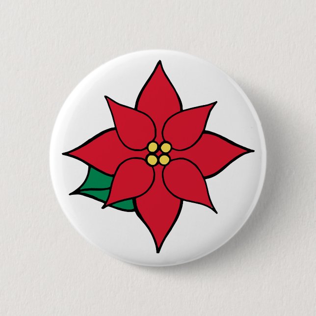 botón Navidades de Poinsettia (Anverso)