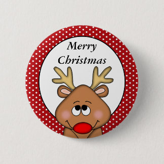 botón Navidades de renos personalizados