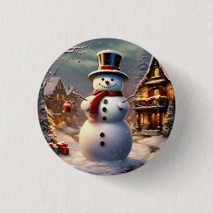 botón navidades Snowman