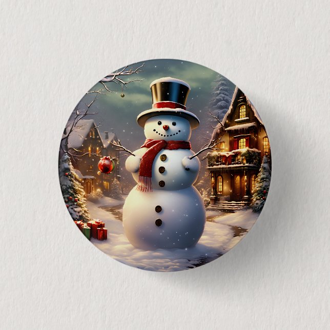 botón navidades Snowman (Anverso)
