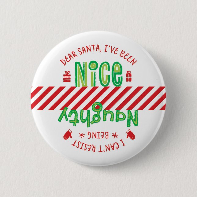 botón Navidades traviesos y amables de Santa Holid (Anverso)