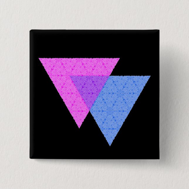 botón negro cuadrado del símbolo del Knot de Bi (Anverso)