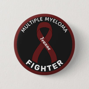 Botón negro de cinta de combate de mieloma múlti