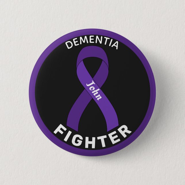 Botón negro de cinta de combate Dementia (Anverso)