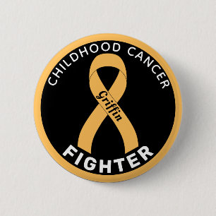 Botón negro de la cinta de lucha contra el cáncer