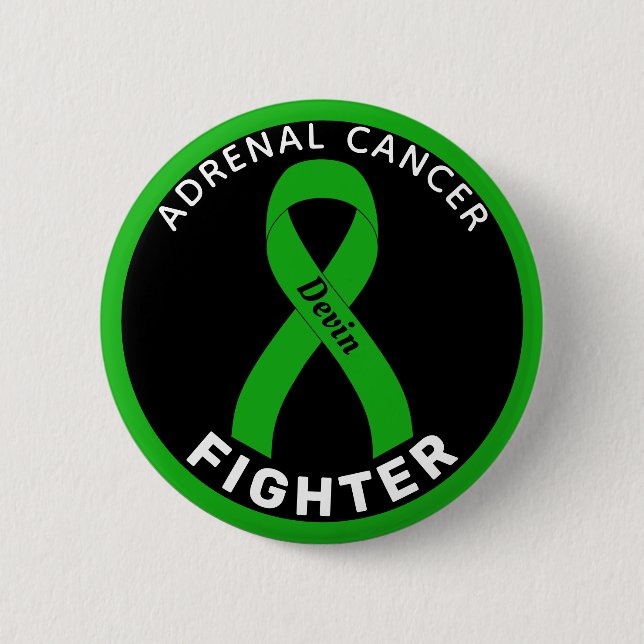Botón negro de la cinta de lucha contra el cáncer  (Anverso)