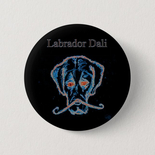 Botón negro de Labrador Dali (Anverso)