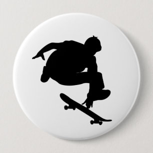 botón negro del Skateboarder