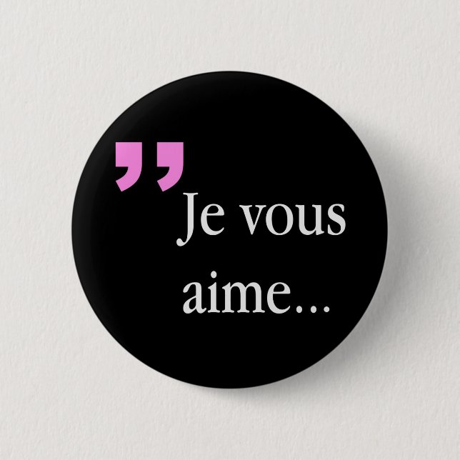 Botón negro francés AIME de VOUS (Anverso)