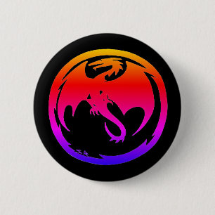 Botón negro Neon Dragon