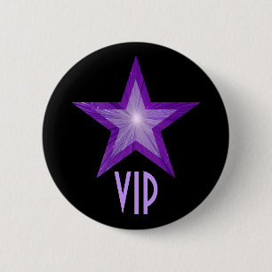 Botón negro 'VIP' de estrella púrpura