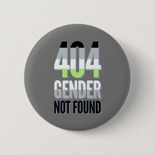 Botón no encontrado del orgullo de Agender de 404