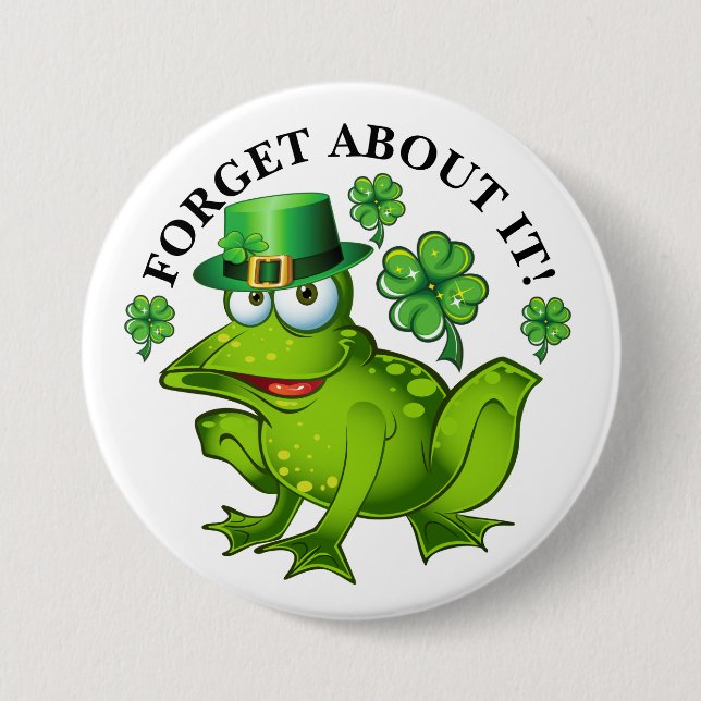 botón No Frog Kissing St. Patrick's Day (Anverso)