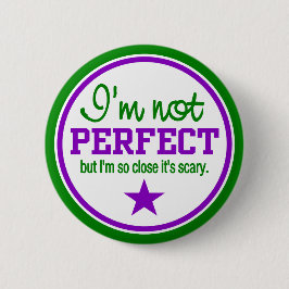 Botón NO PERFECTO - verde / púrpura