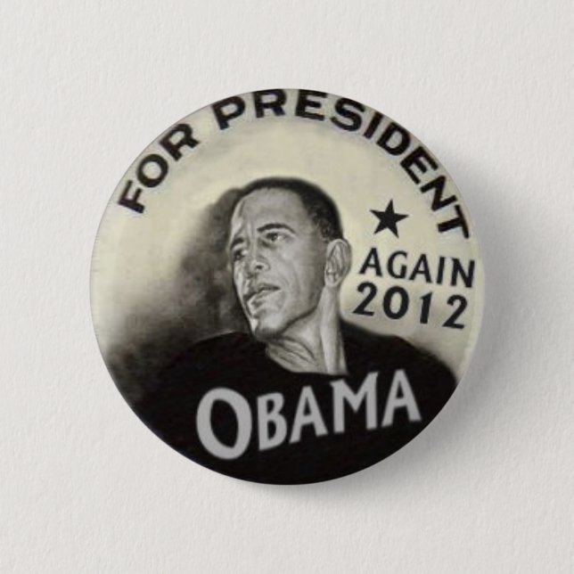 Botón Noir de Obama 2012 (Anverso)