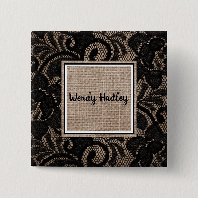 botón Nombre de personalizable de línea y encaje (Anverso)