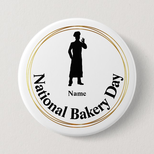 botón Nombre de silueta del Día Nacional de la Pan (Anverso)