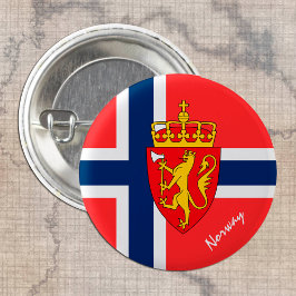 Botón Noruega, moda de bandera noruega patriótica