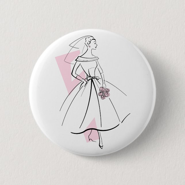 botón Novia de moda Rosado (Anverso)