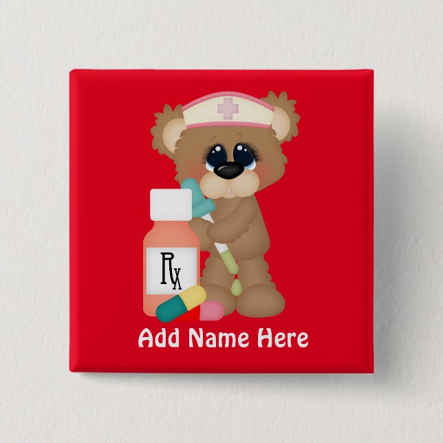 botón Nurs Bear add name (Anverso)