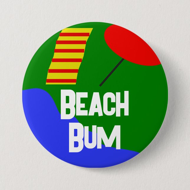 Botón oficial "Beach Bum" (Anverso)