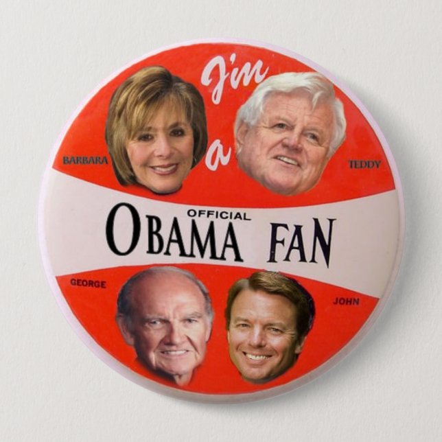 Botón oficial de la fan de Obama (Anverso)