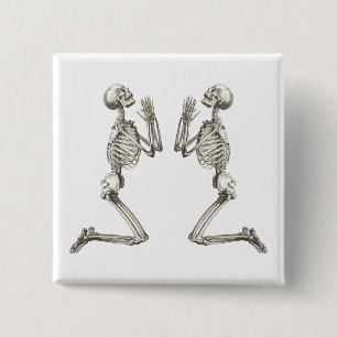 botón Orar Skeleton Halloween