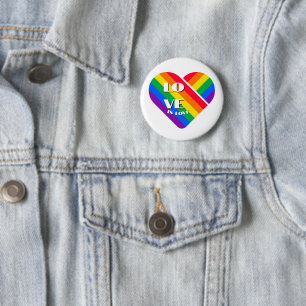 botón Orgullo Corazón Arcoiris