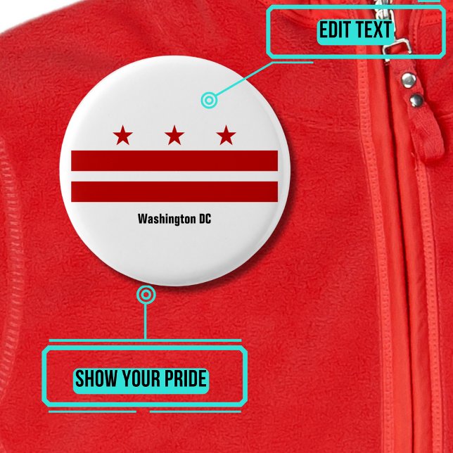botón Orgullo de Washington DC (Please enjoy our design and see the others in the collection.)