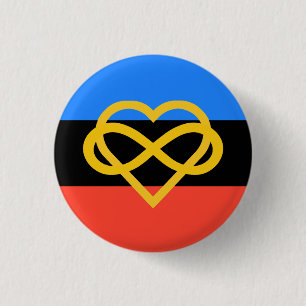 Botón Orgullo poliamorio (Corazón infinito)