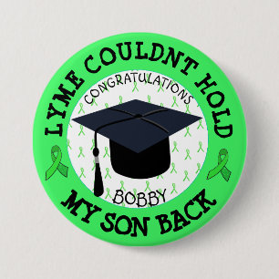 Botón orgulloso de la graduación de Lyme