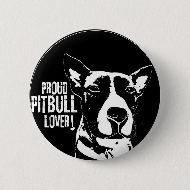 BOTÓN ORGULLOSO DEL AMANTE DE PITBULL (Anverso)