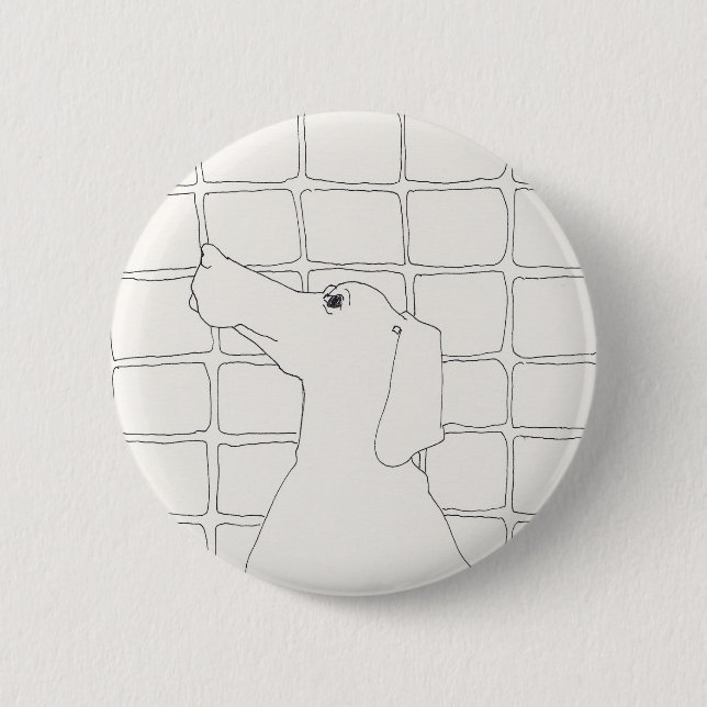 Botón Original Dog Dibujando Perro Chino Año 2018 (Anverso)