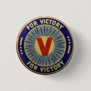 botón original V para victoria