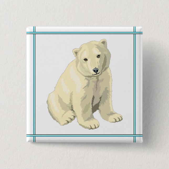 botón Oso Polar para Bebé (Anverso)