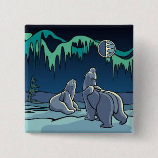 botón Oso y Cubo Polar / botón Pinza de Arte de Vi