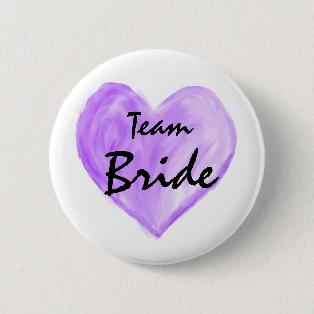 botón Paint Love Purple de Team Bride resumen (Anverso)