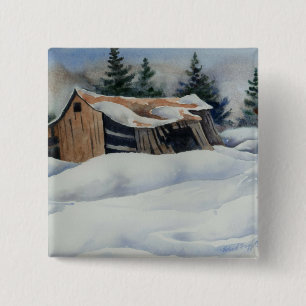 botón Paisaje de invierno