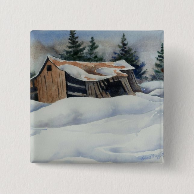 botón Paisaje de invierno (Anverso)