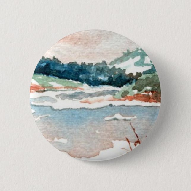 botón Paisaje de invierno (Anverso)